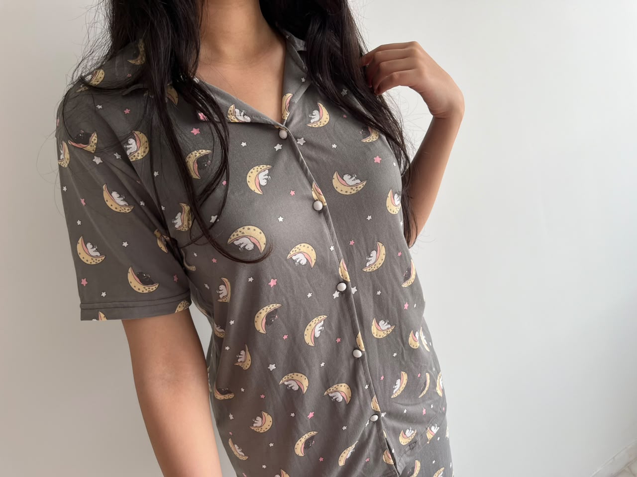Pyjama Femme Gris – Ensemble 2 Pièces Importé de Turquie