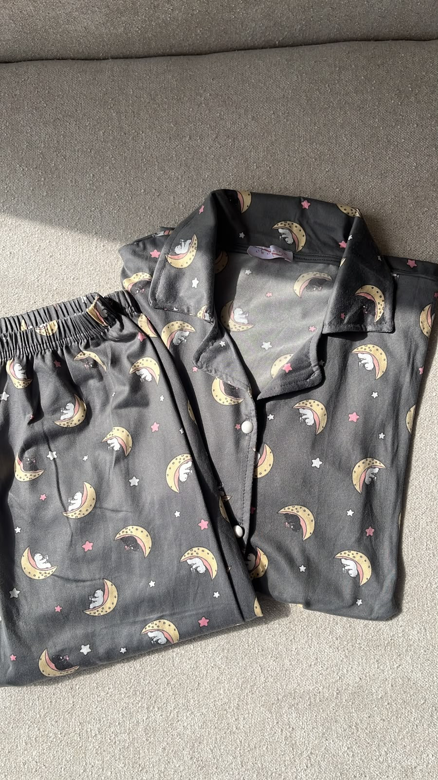 Pyjama Femme Gris – Ensemble 2 Pièces Importé de Turquie