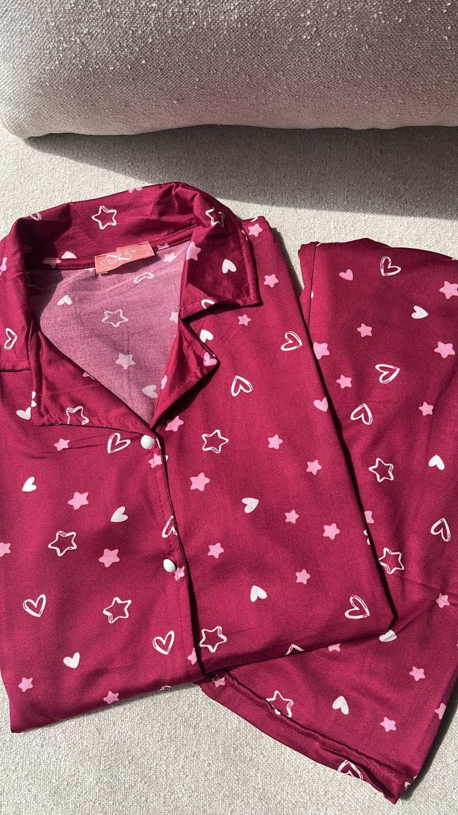 Pyjama Femme Rouge – Ensemble 2 Pièces Importé de Turquie