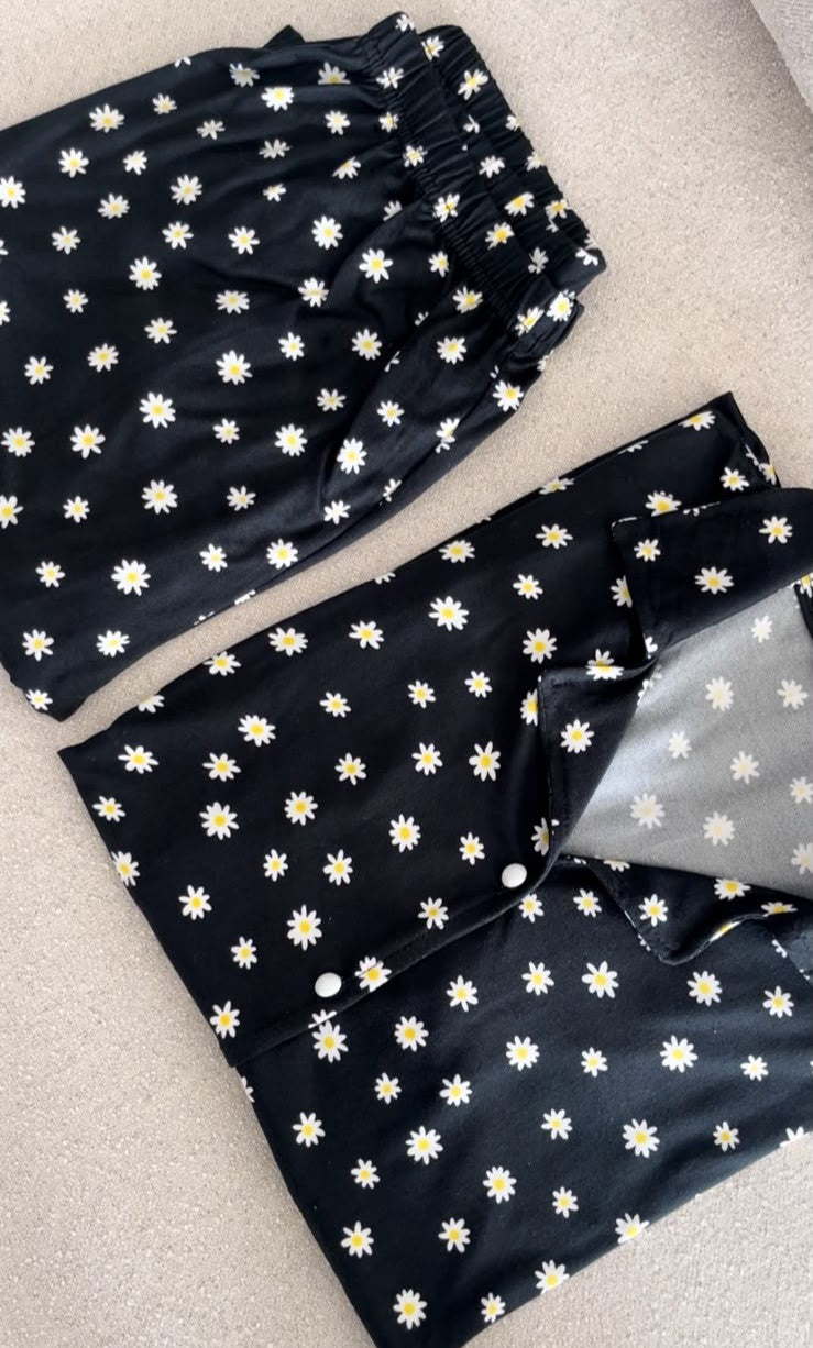 Pyjama Femme Noir – Ensemble 2 Pièces Importé de Turquie