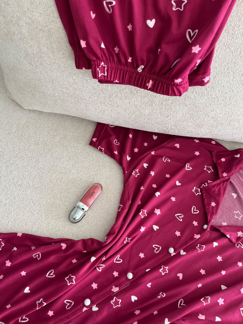 Pyjama Femme Rouge – Ensemble 2 Pièces Importé de Turquie