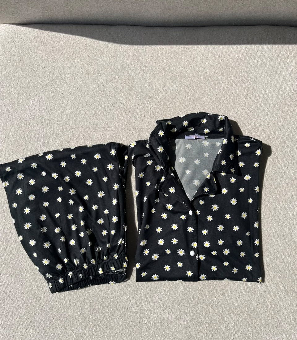 Pyjama Femme Noir – Ensemble 2 Pièces Importé de Turquie